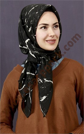 Pamuklu 140x140 Cm Eşarp 1092-8