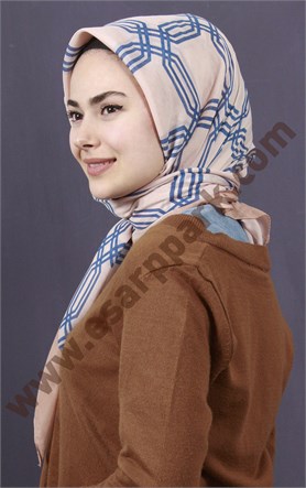 Pamuklu 140x140 Cm Eşarp 1093-10