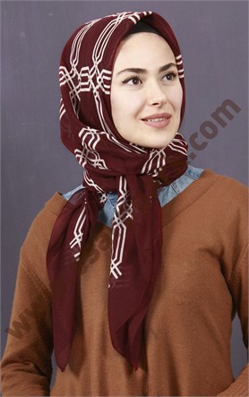 Pamuklu 140x140 Cm Eşarp 1093-2