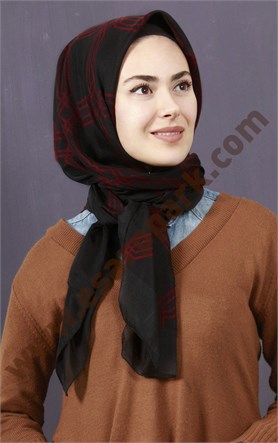 Pamuklu 140x140 Cm Eşarp 1093-5