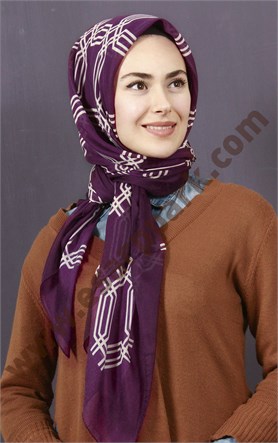 Pamuklu 140x140 Cm Eşarp 1093-6