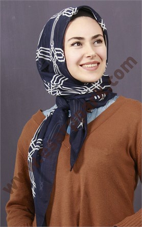 Pamuklu 140x140 Cm Eşarp 1093-8