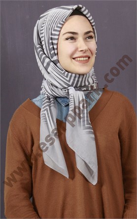Pamuklu 140x140 Cm Eşarp 1094-1