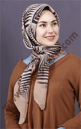 Pamuklu 140x140 Cm Eşarp 1094-6