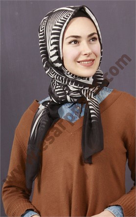 Pamuklu 140x140 Cm Eşarp 1094-8