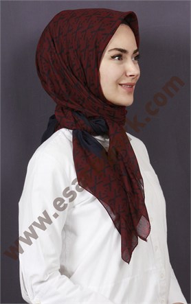 Pamuklu 140x140 Cm Eşarp 1095-12