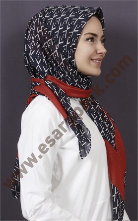 Pamuklu 140x140 Cm Eşarp 1095-2