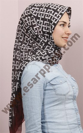 Pamuklu 140x140 Cm Eşarp 1097-10