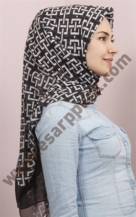 Pamuklu 140x140 Cm Eşarp 1097-11