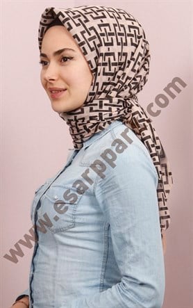 Pamuklu 140x140 Cm Eşarp 1097-12