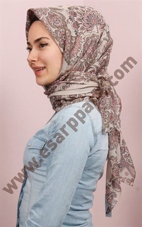 Pamuklu 140x140 Cm Eşarp 1097-15