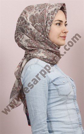 Pamuklu 140x140 Cm Eşarp 1097-15