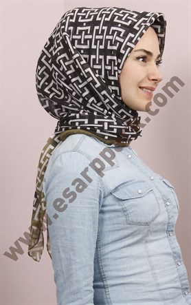 Pamuklu 140x140 Cm Eşarp 1097-181