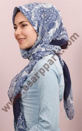 Pamuklu 140x140 Cm Eşarp 1097-22