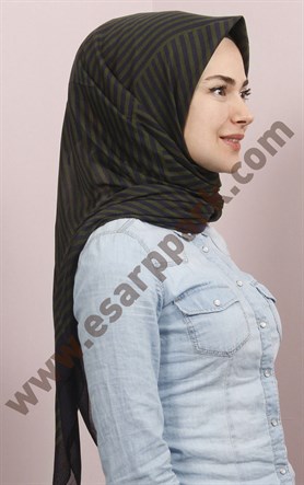 Pamuklu 140x140 Cm Eşarp 1097-3