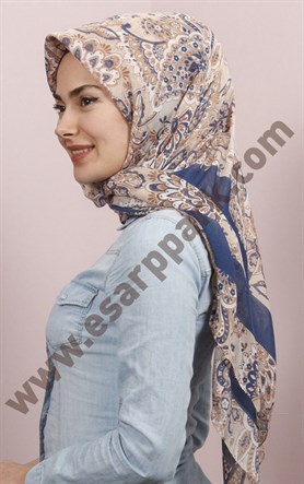Pamuklu 140x140 Cm Eşarp 1097-7