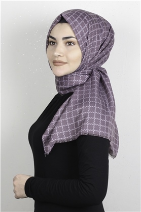 Pamuklu Desenli Şal 5758-16 Leylak