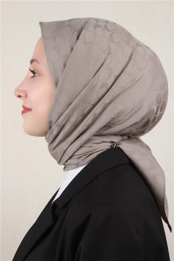 Pamuklu Jakar Eşarp 4114-13 Vizon