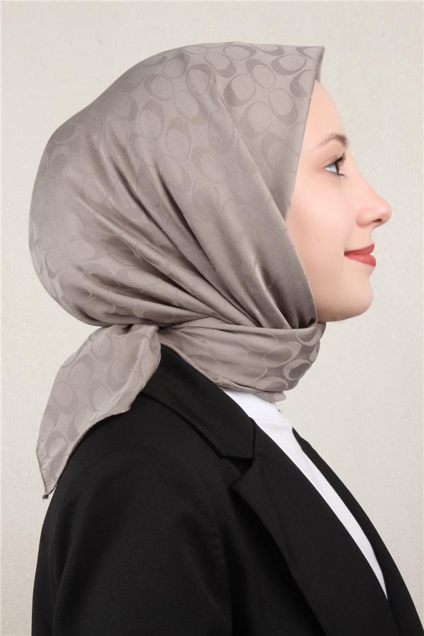 Pamuklu Jakar Eşarp 4114-13 Vizon