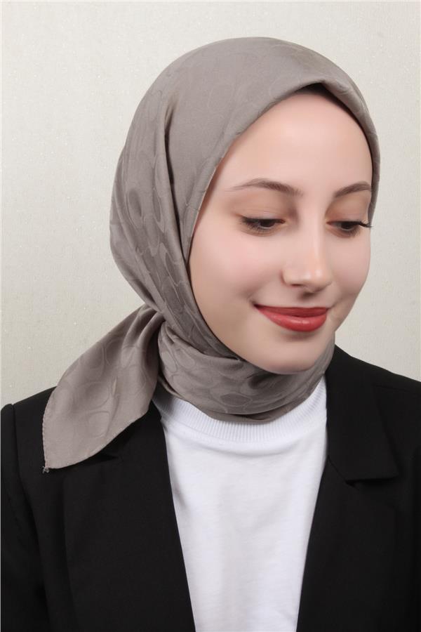 Pamuklu Jakar Eşarp 4114-13 Vizon