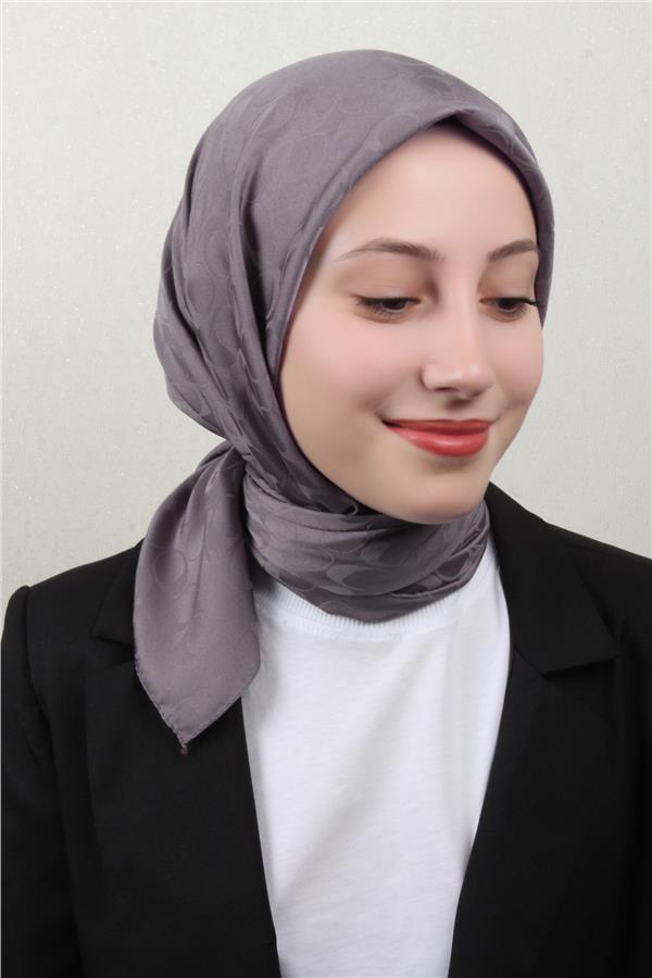 Pamuklu Jakar Eşarp 4114-16 Duman