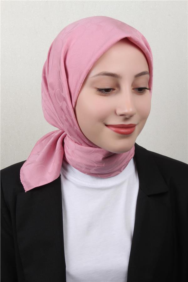 Pamuklu Jakar Eşarp 4114-18 Pembe