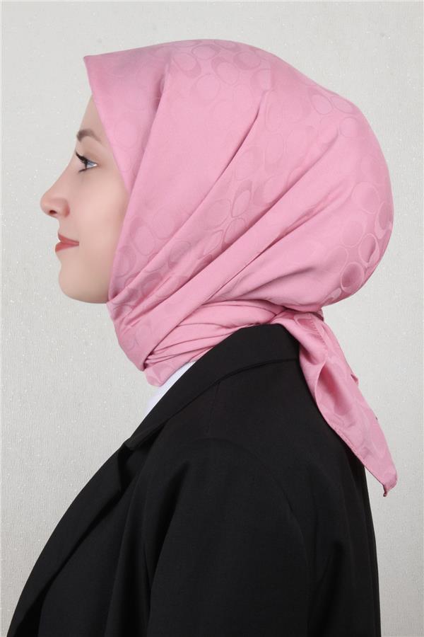 Pamuklu Jakar Eşarp 4114-18 Pembe