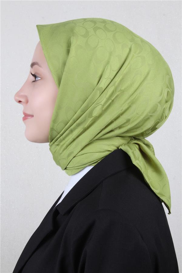 Pamuklu Jakar Eşarp 4114-2 Olive