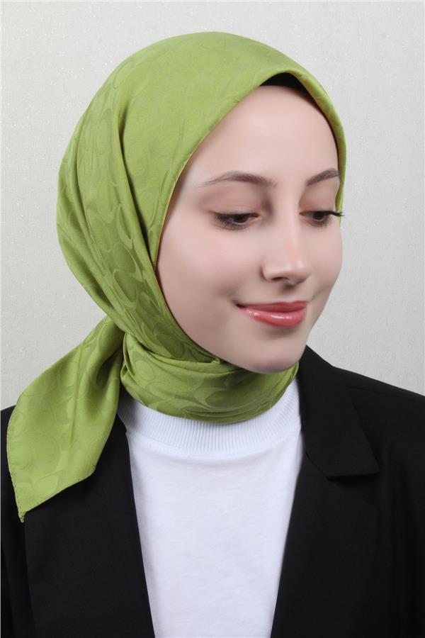 Pamuklu Jakar Eşarp 4114-2 Olive