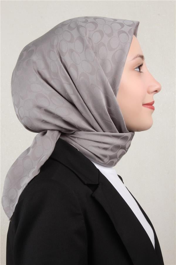 Pamuklu Jakar Eşarp 4114-20 Füme