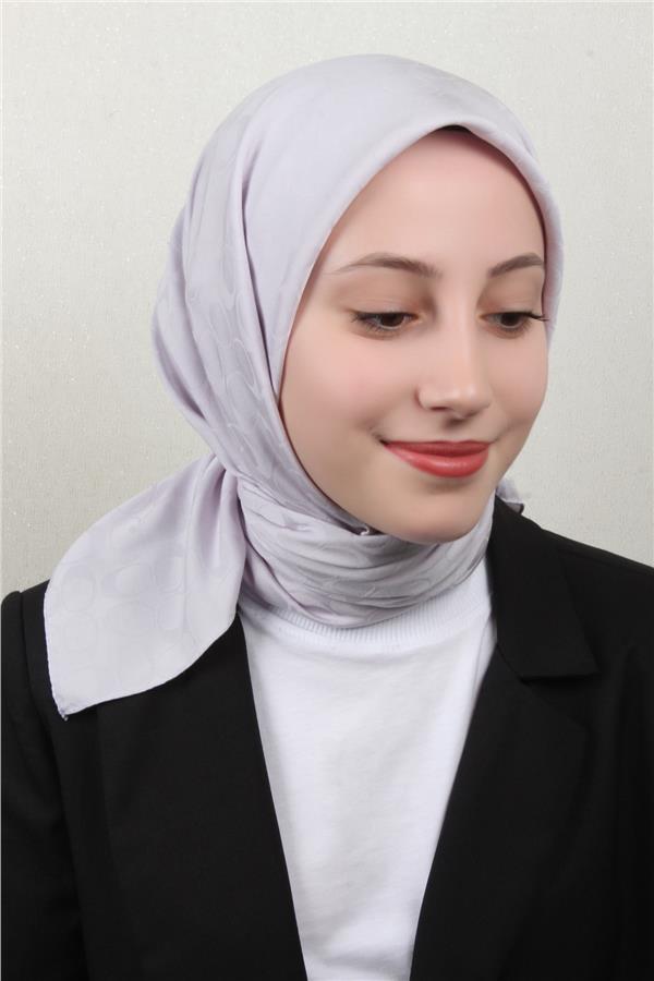 Pamuklu Jakar Eşarp 4114-22 Gri