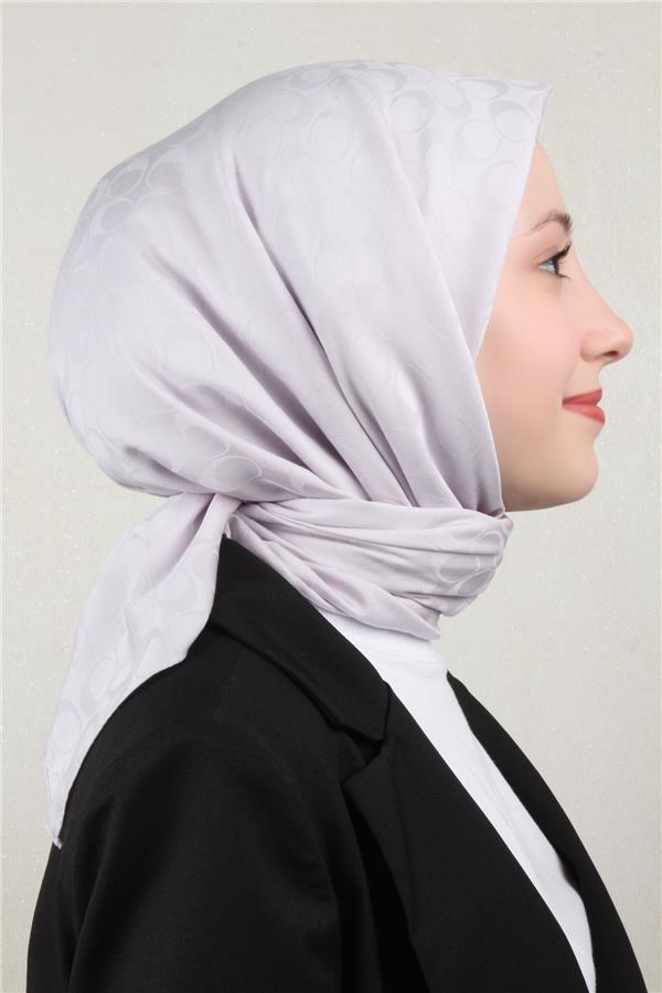 Pamuklu Jakar Eşarp 4114-22 Gri