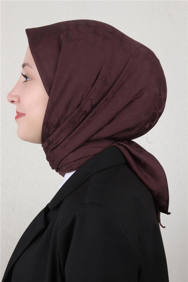 Pamuklu Jakar Eşarp 4114-23 Acı Kahve