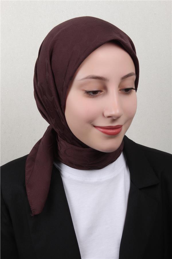 Pamuklu Jakar Eşarp 4114-23 Acı Kahve