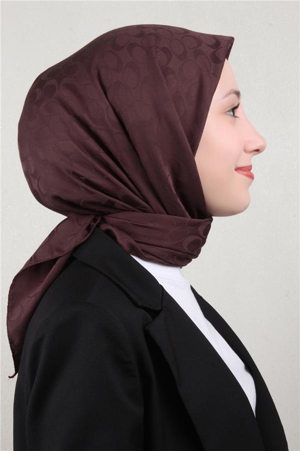 Pamuklu Jakar Eşarp 4114-23 Acı Kahve
