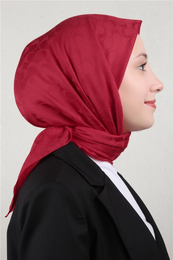 Pamuklu Jakar Eşarp 4114-25 Kırmızı