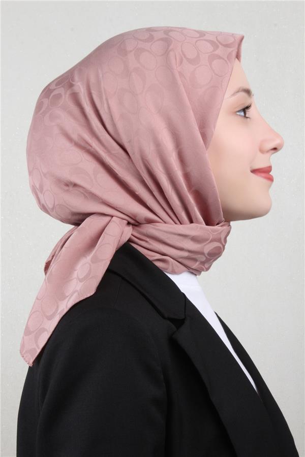 Pamuklu Jakar Eşarp 4114-26 Pudra