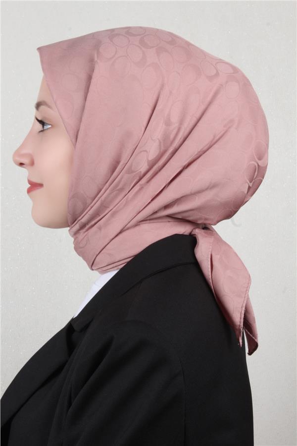 Pamuklu Jakar Eşarp 4114-26 Pudra