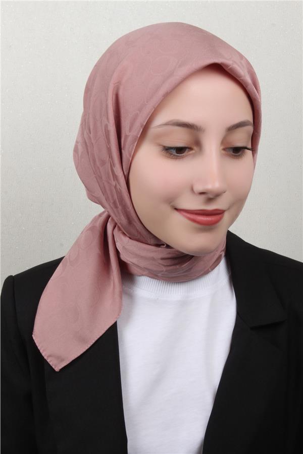 Pamuklu Jakar Eşarp 4114-26 Pudra