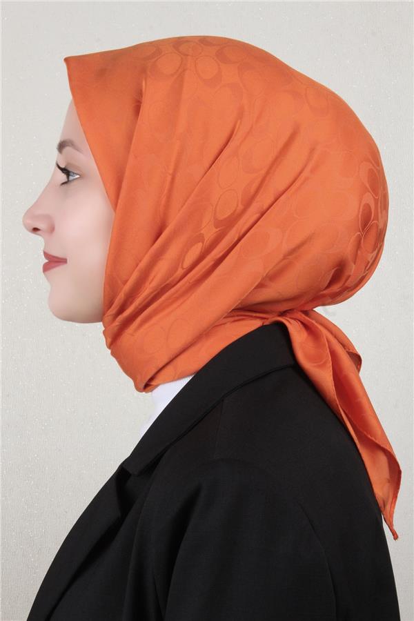 Pamuklu Jakar Eşarp 4114-3 Orange