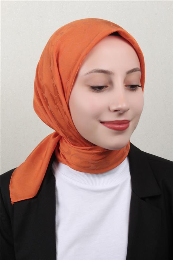 Pamuklu Jakar Eşarp 4114-3 Orange