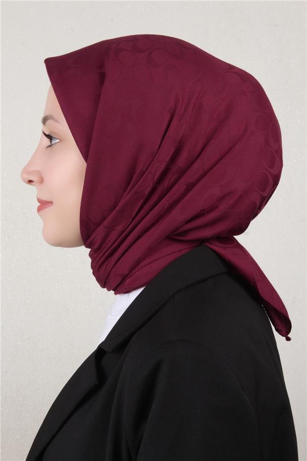 Pamuklu Jakar Eşarp 4114-30 Bordo
