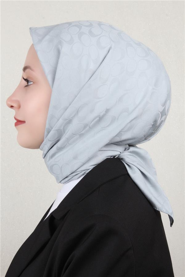 Pamuklu Jakar Eşarp 4114-6 Gri