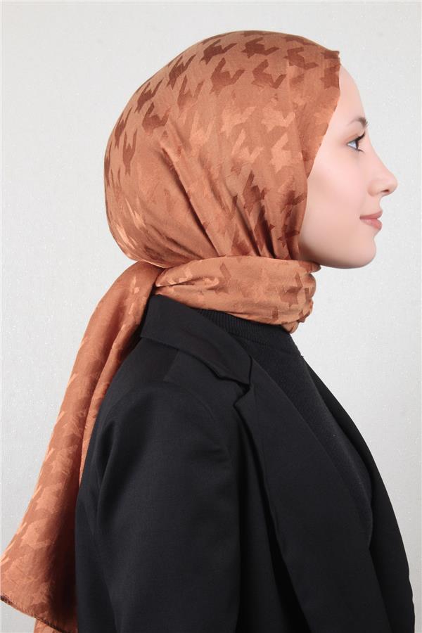 Pamuklu Jakar Şal 4110-14 Kiremit