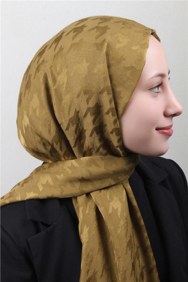 Pamuklu Jakar Şal 4110-15 Hardal