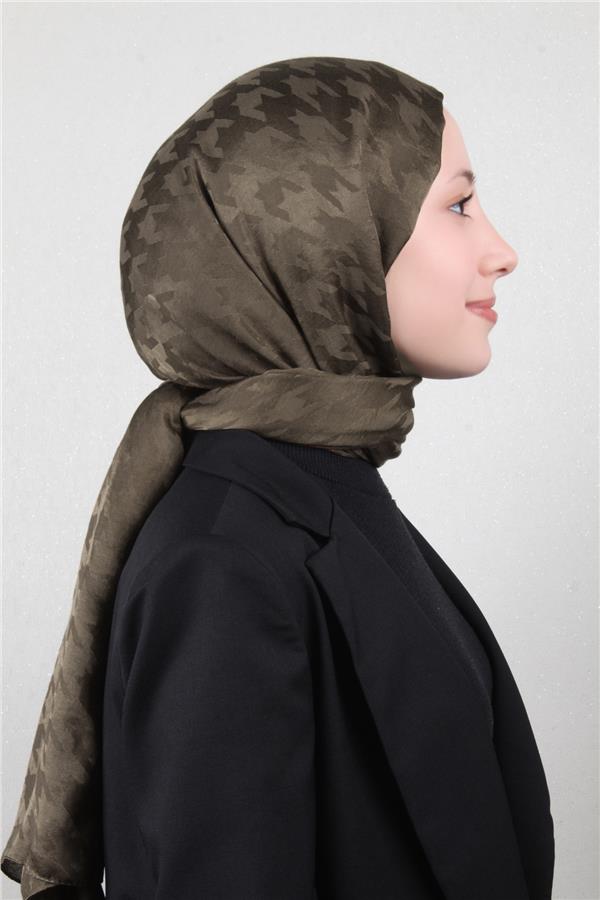 Pamuklu Jakar Şal 4110-16 Koyu Haki