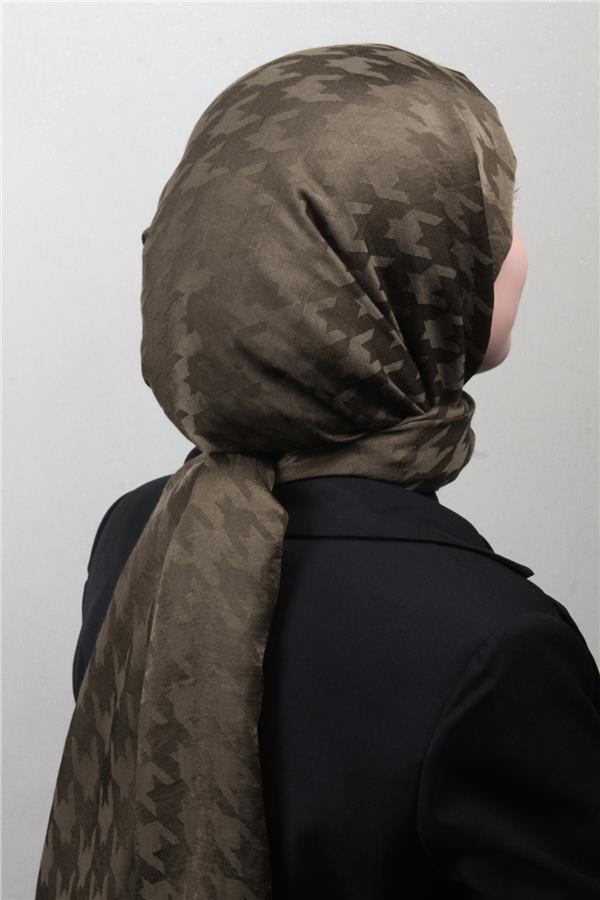 Pamuklu Jakar Şal 4110-16 Koyu Haki