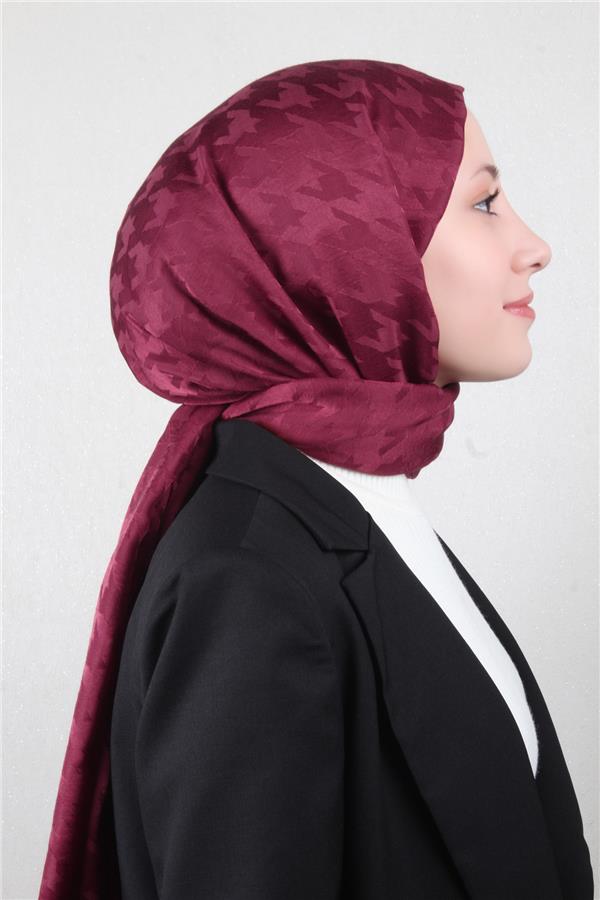 Pamuklu Jakar Şal 4110-19 Bordo