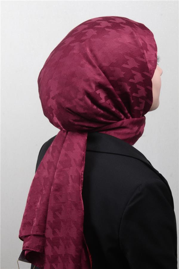 Pamuklu Jakar Şal 4110-19 Bordo