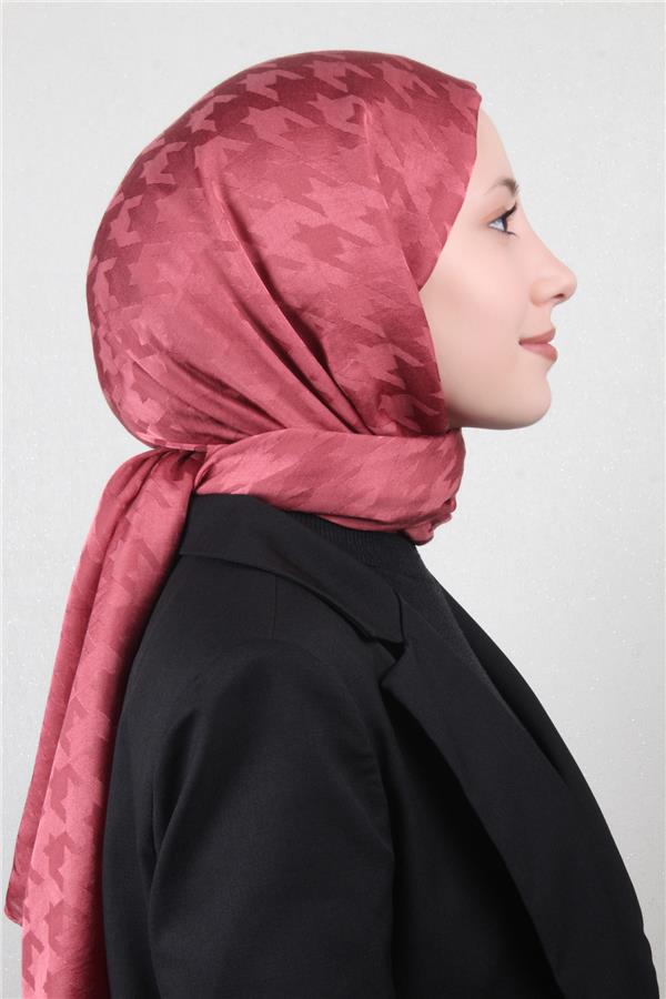 Pamuklu Jakar Şal 4110-3 Gül Kurusu